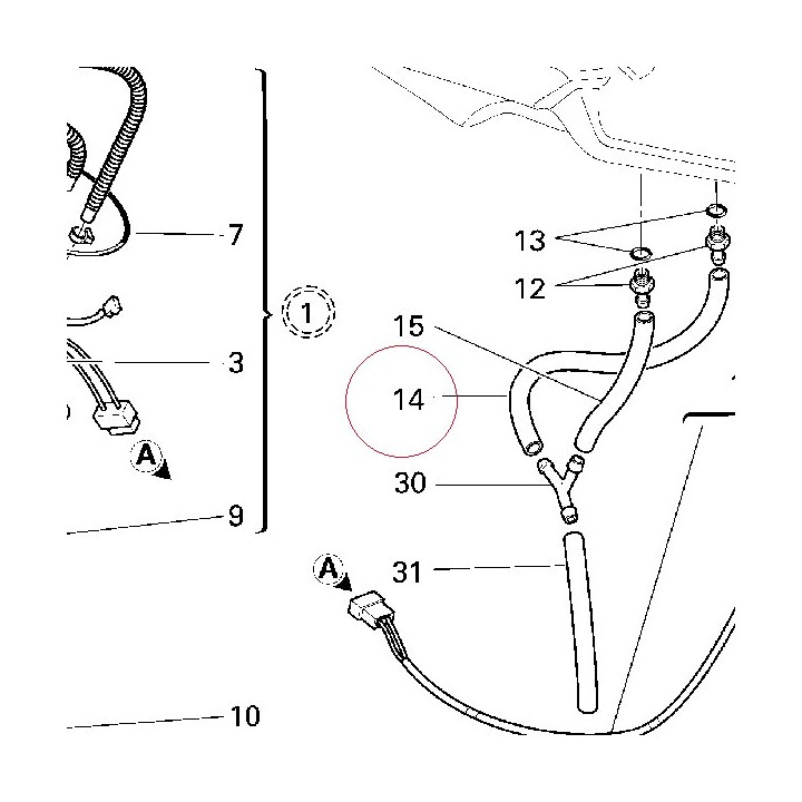 Breather pipe 59012401A