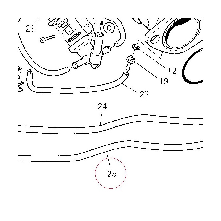 Hose, fuel return 59013021B