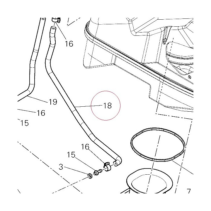 Hose pressure sensor horizontal 59013642B