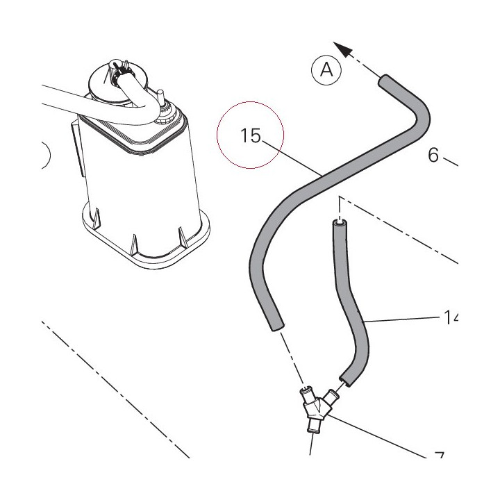Hose, drain 59013691B
