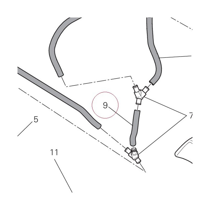 Hose, drain 59013791B