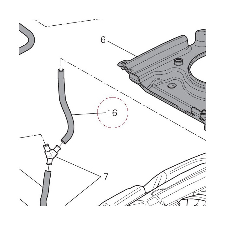 Hose, drain 59013801B