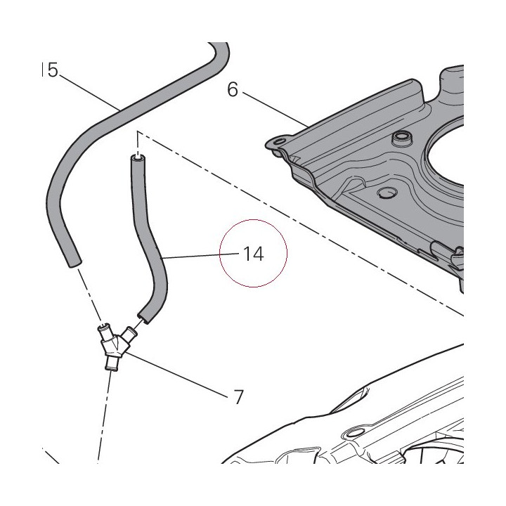 Hose, drain 59013851B