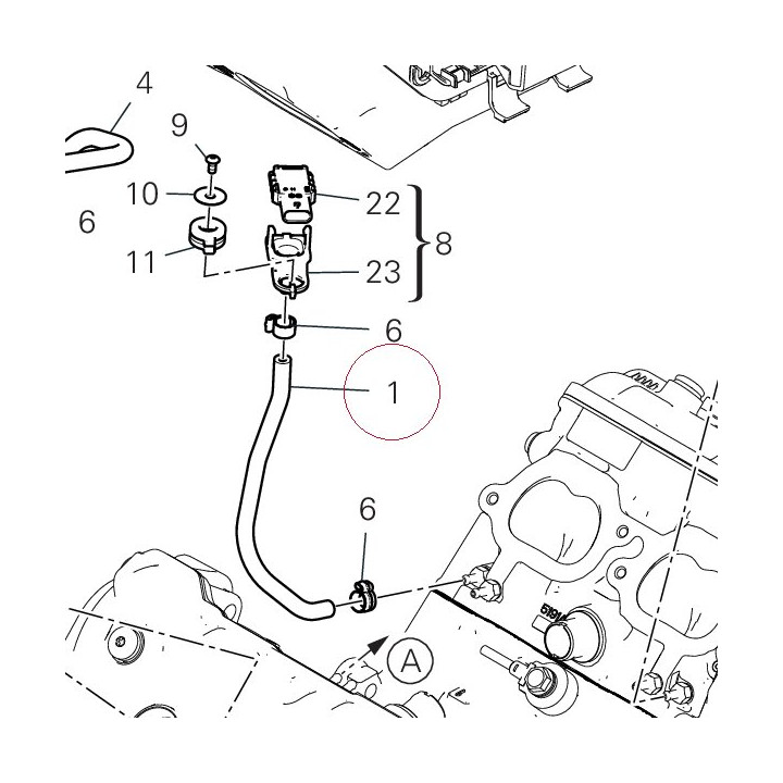 Left-hand front pipe 59014562A