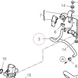 Left-hand rear pipe 59014582A