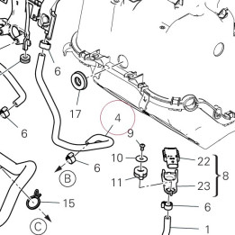 Right-hand rear pipe 59014592A