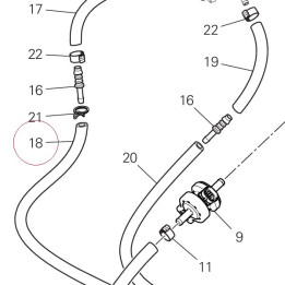 Hose, drain 59014681A