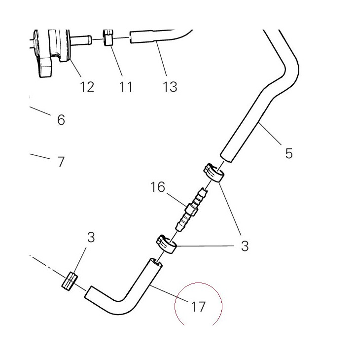 Hose, drain 59014731A