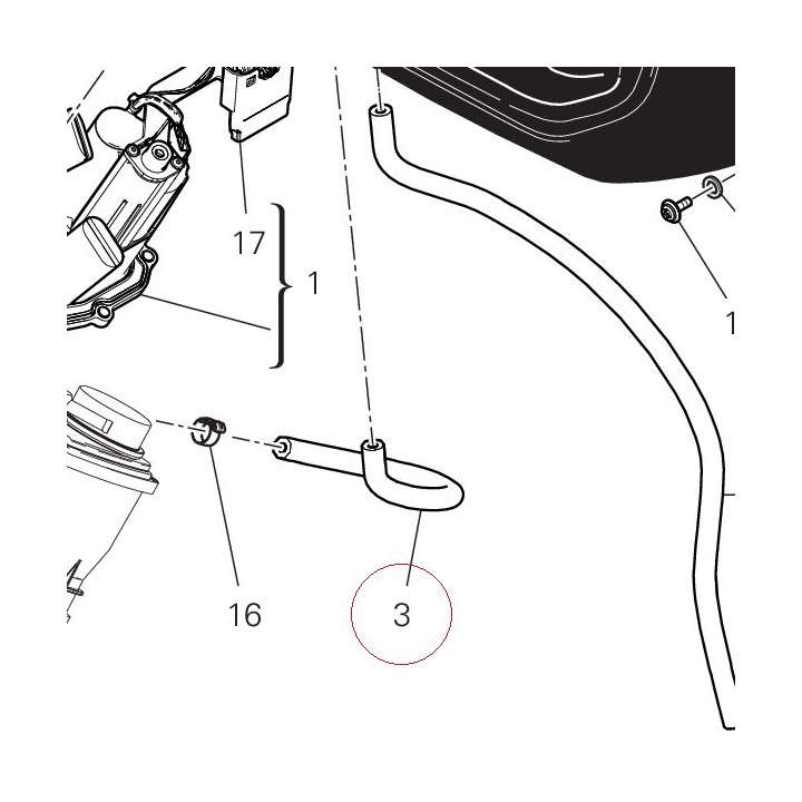 Hose, drain 59014741A