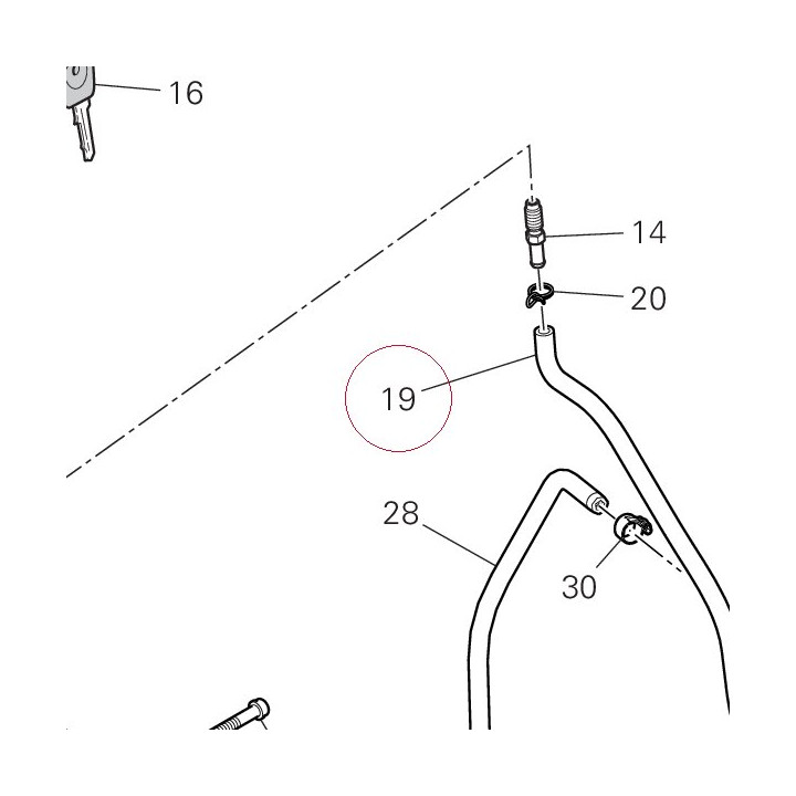 Hose, drain 59017821B