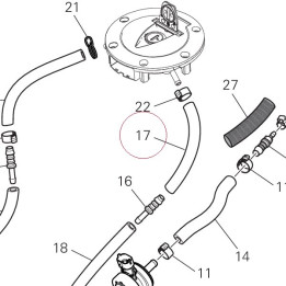 Hose, drain 59018061A