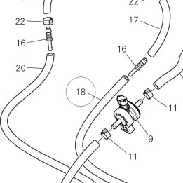 Hose, drain 59018111A