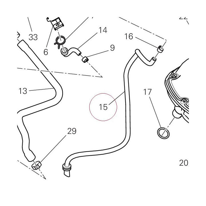 Hose, drain airbox 59018211A