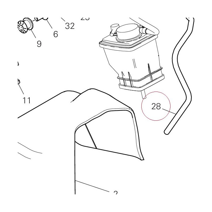 Hose, drain 59018471A