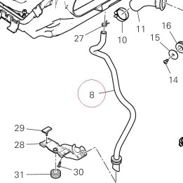 Hose, drain airbox 59019071A