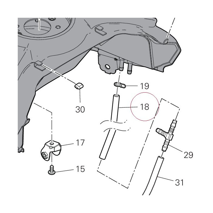 Hose, drain 59019081A