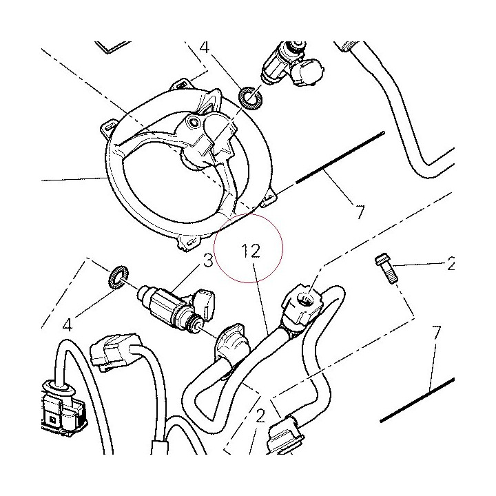 Complete pipe set bottom 59023531A