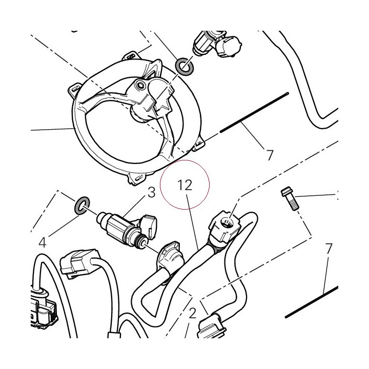 Complete pipe set bottom 59023532A