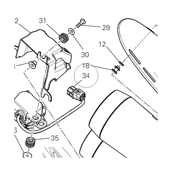 Electric motor, exhaust valve 59340392A