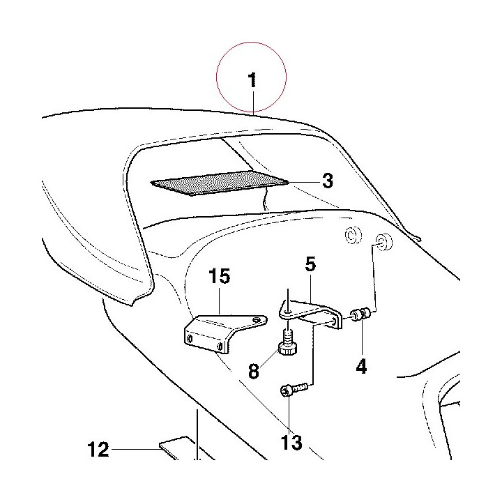 Cover pillion rider seat 59510252BB
