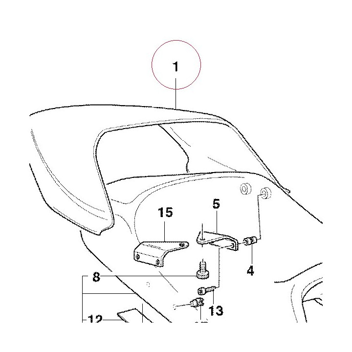 Cover pillion rider seat 59510252BD