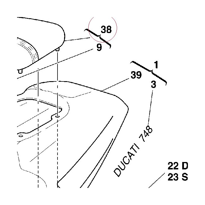 Pillion rider seat 59510302AC