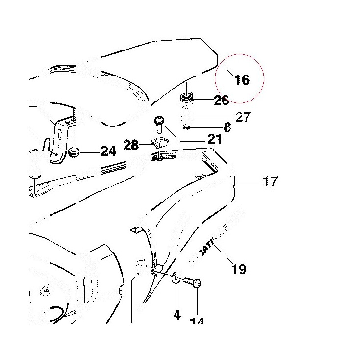 Rear seat yellow 59510561AB