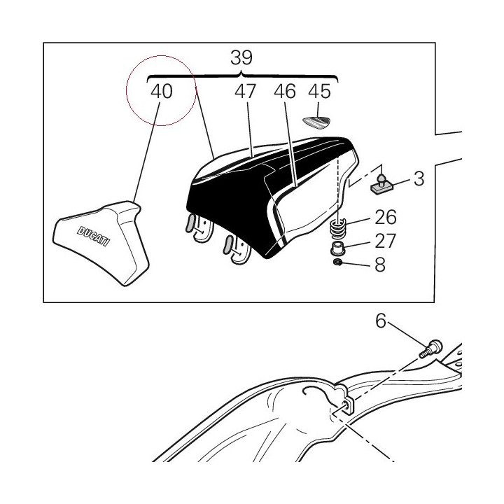 Pad, seat 59510911A