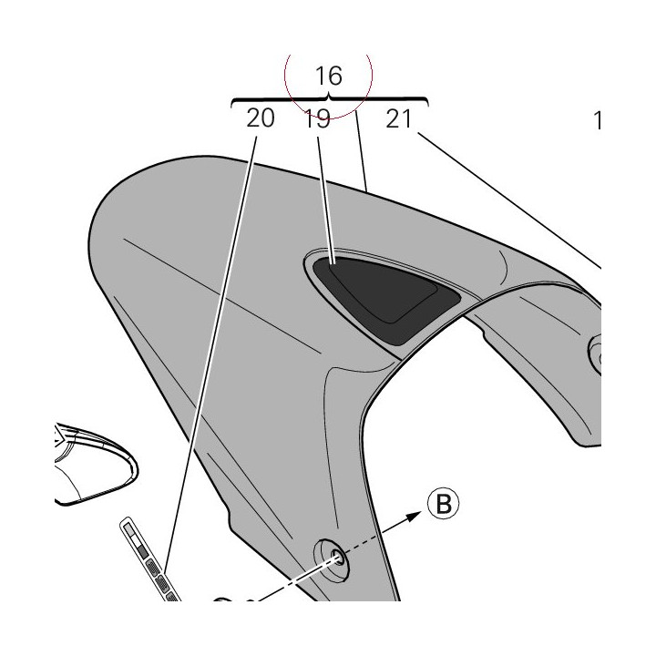 Cover, seat tail 59510981AN