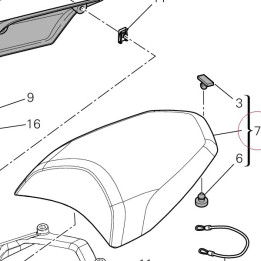 Pillion rider seat 59511351A