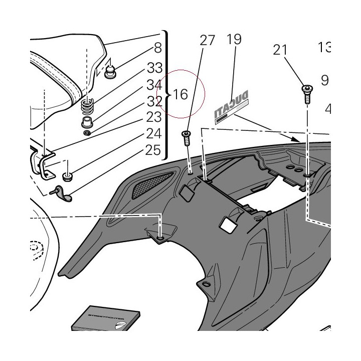 Pillion rider seat 59521012A