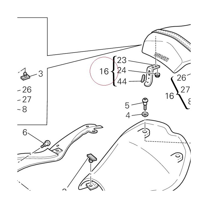 Pillion rider seat 59521031A