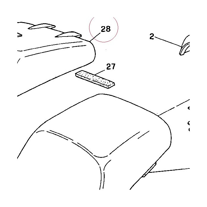 Cover pillion rider seat 59530181A