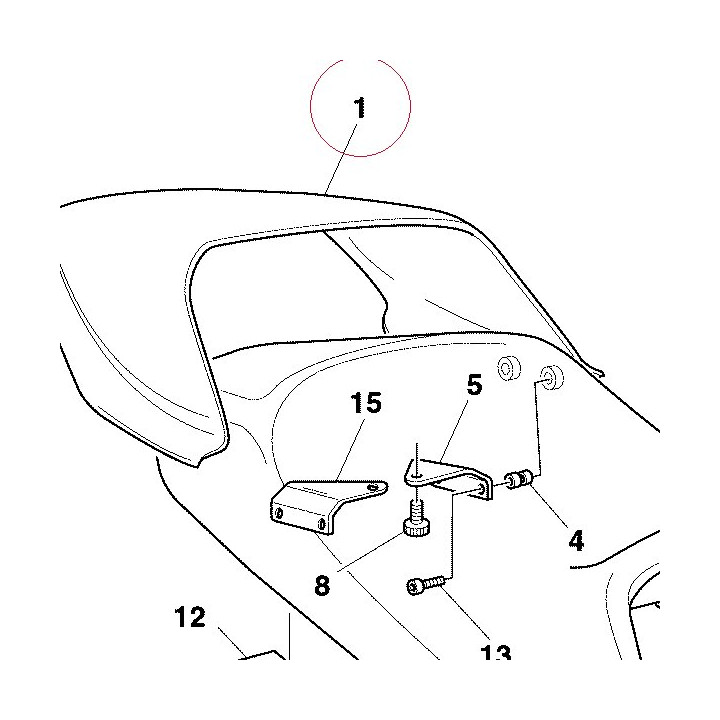 Cover pillion rider seat 59530251A
