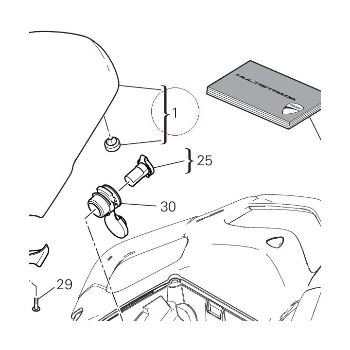 Pillion rider seat 595P2521AB