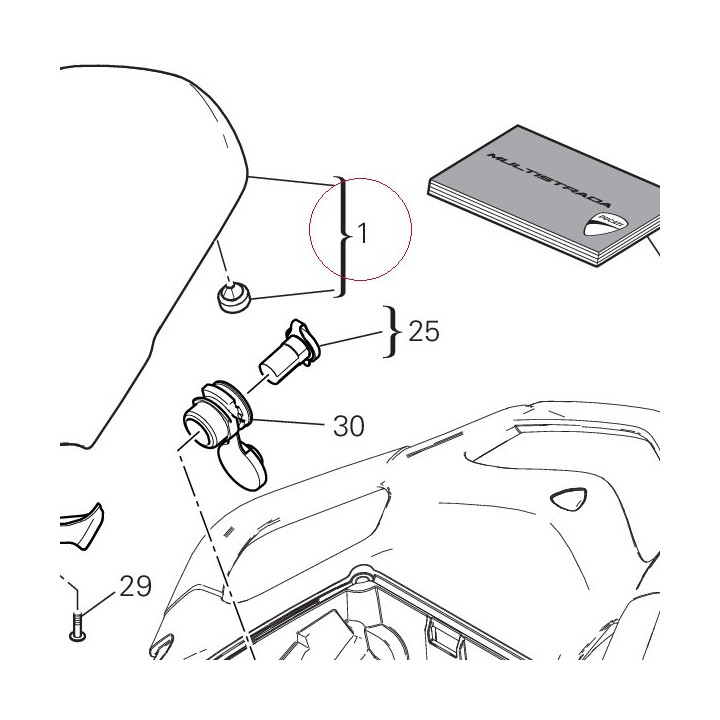 Pillion rider seat 595P2521AC