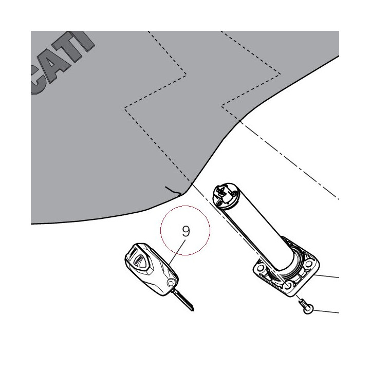 Key with transponder active 59810356B