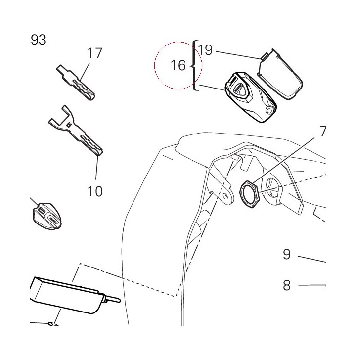 Key with transponder 59810381E