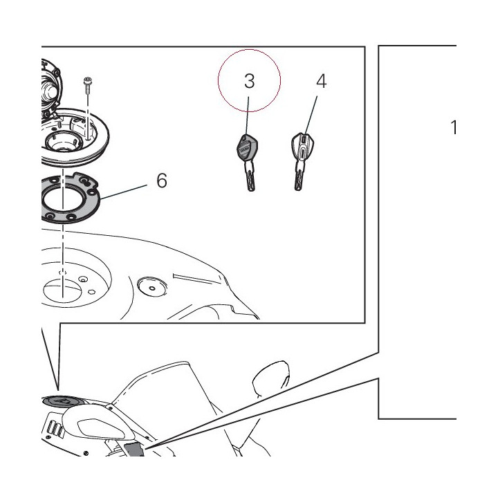 Key with transponder active 59810411B