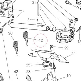 Blank key with transponder 59840241A