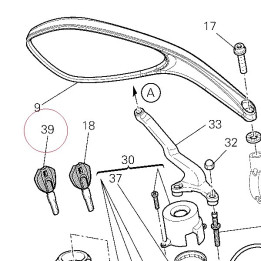 Blank key with transponder 59840281A
