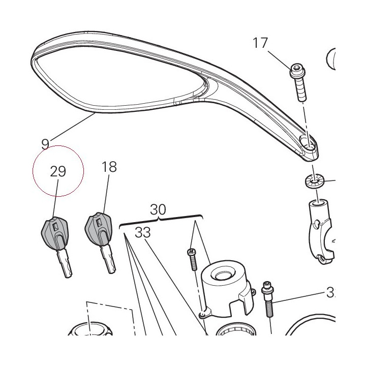 Key with transponder 59840341A