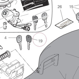 Key with transponder 59840361A