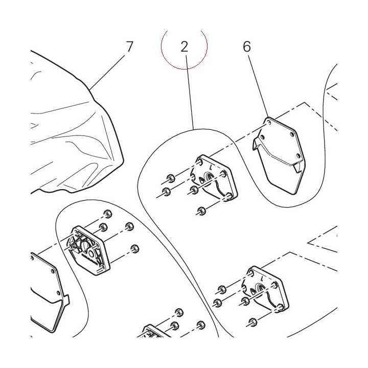 Panniers fasteners kit 59840411A
