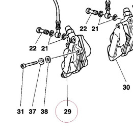 Right front brake caliper 61040101A