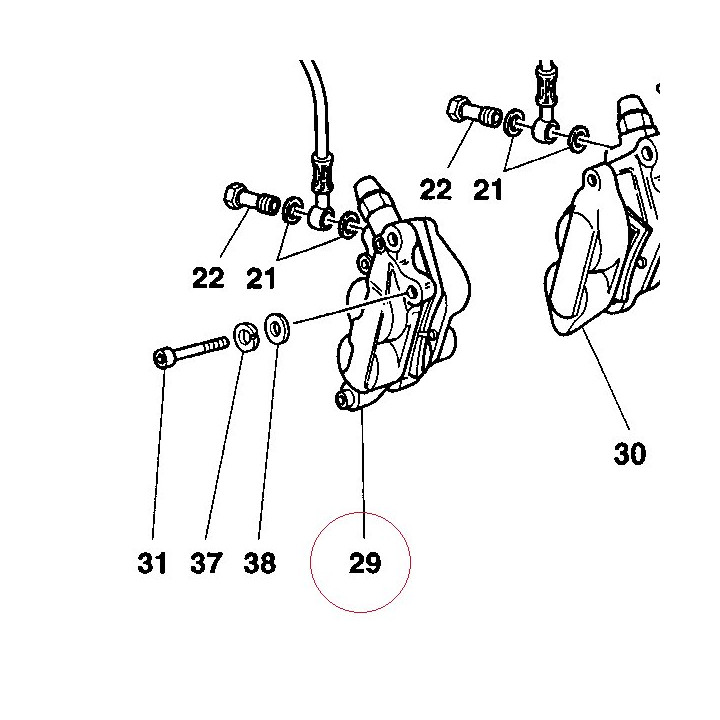Right front brake caliper 61040101A