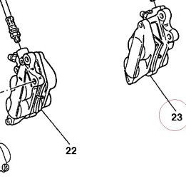 Left brake caliper 61040112A