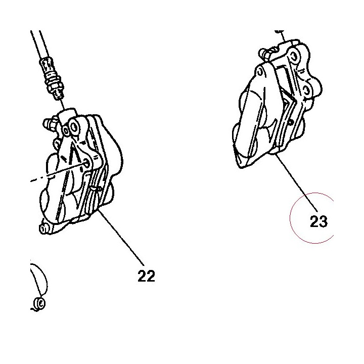 Left brake caliper 61040112A