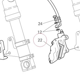 Left front brake caliper 61040112B