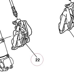 Right brake caliper 61040122A